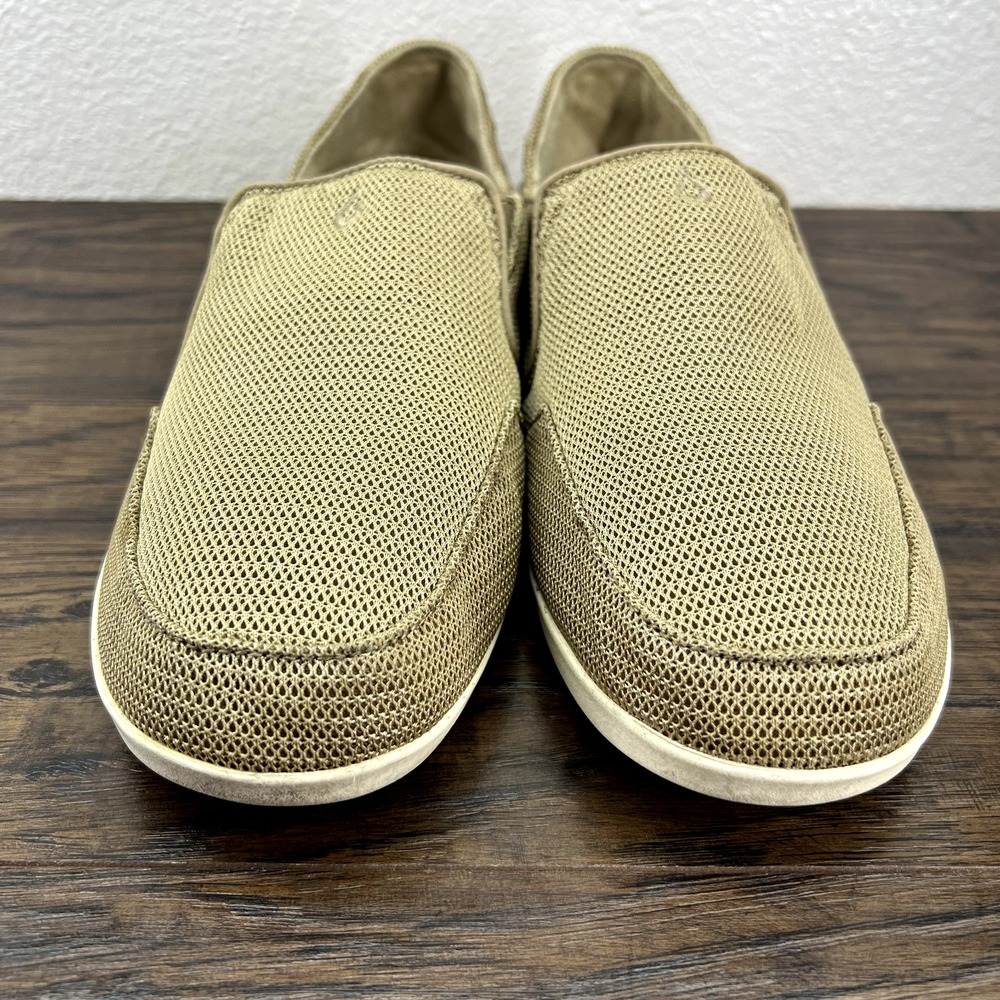 Olukai Womens Shoes Size 9.5 Wailua Mesh Tan Comfort Flats Slip On - Picture 3 of 10
